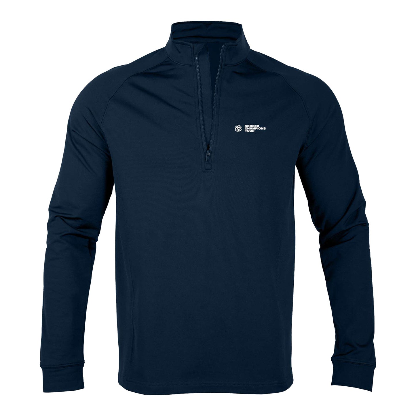 Men's Levelwear Soccer Champions Tour Navy Quarter Zip - Front View