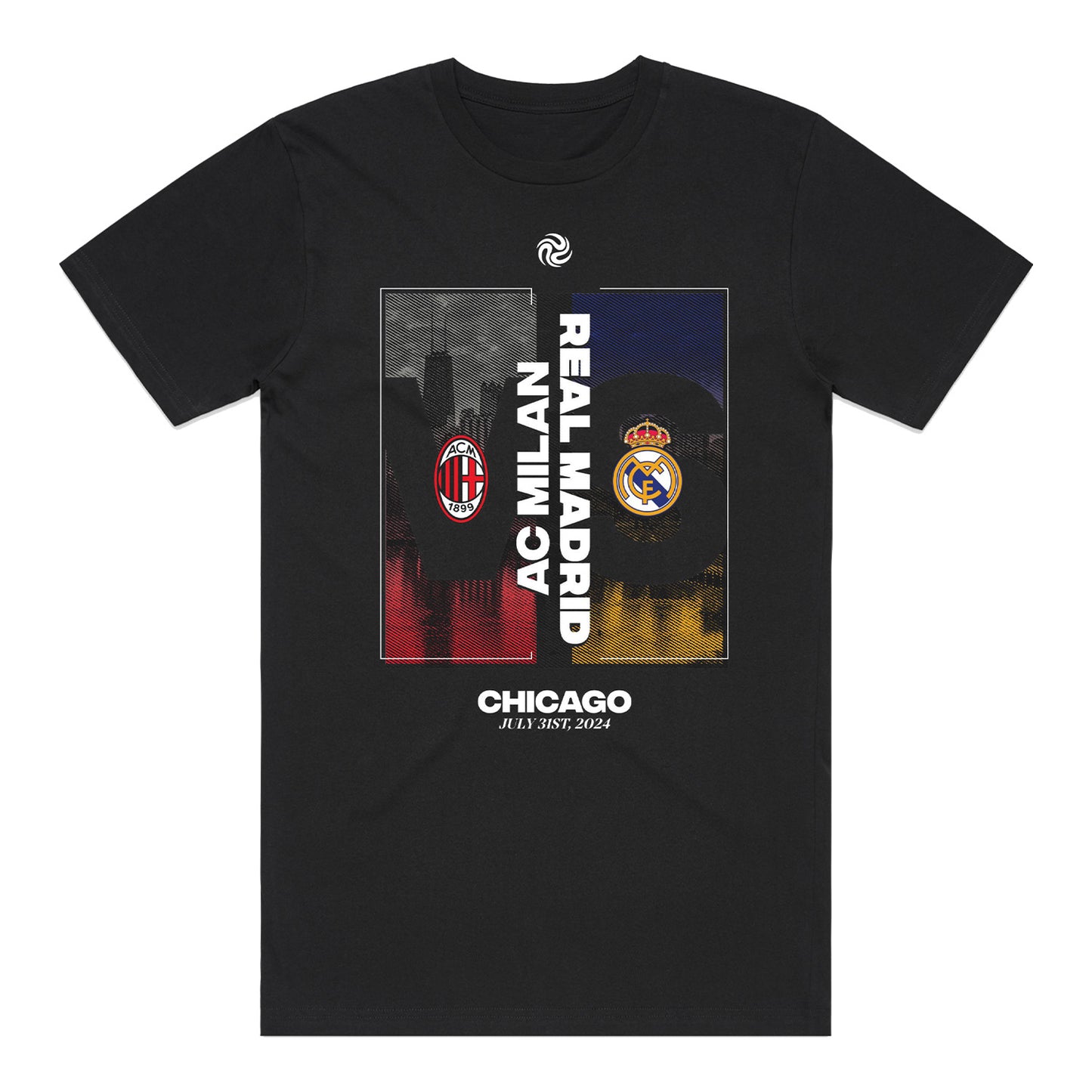 Unisex AC Milan vs. Real Madrid Black Match-Up Tee
