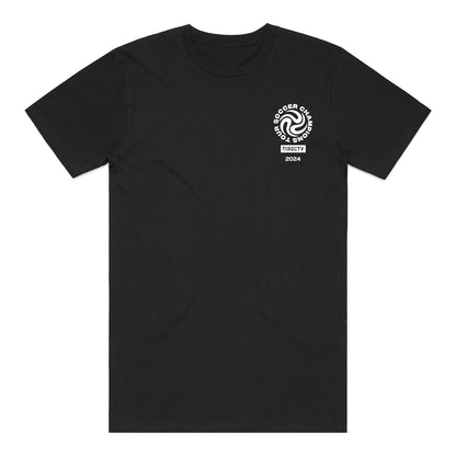 Unisex Soccer Champions Tour 2024 Black Schedule Tee