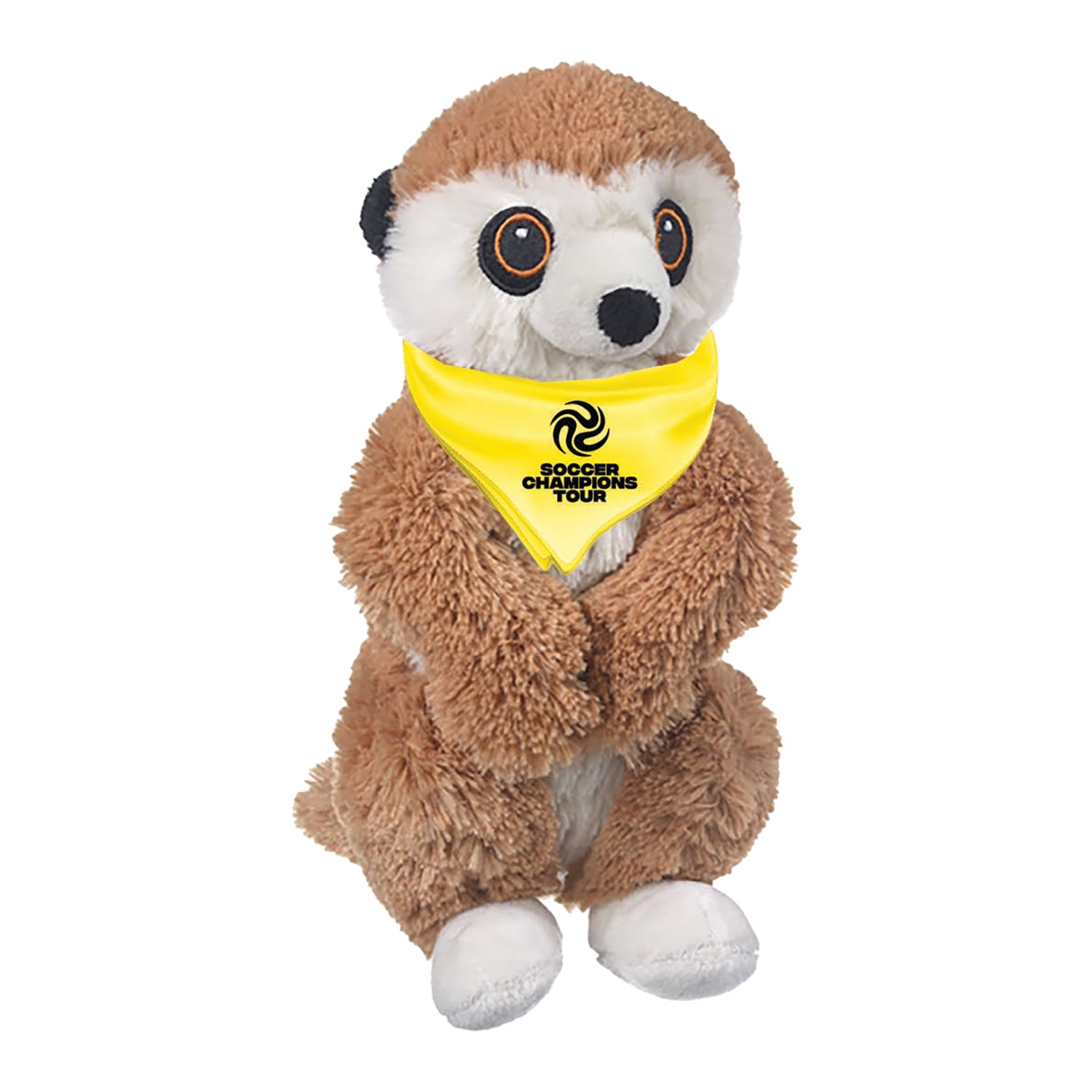 Soccer Champions Tour Meerkat Plush Yellow Bandana - Front View