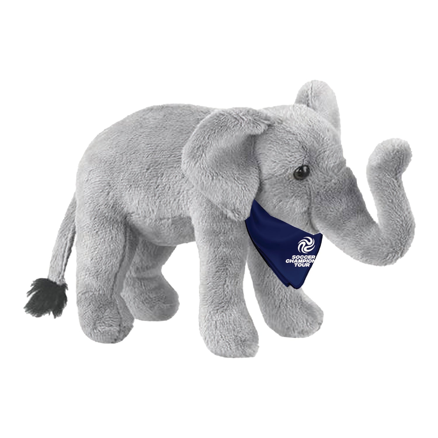 Soccer Champions Tour Elephant Plush Navy Bandana - Front View